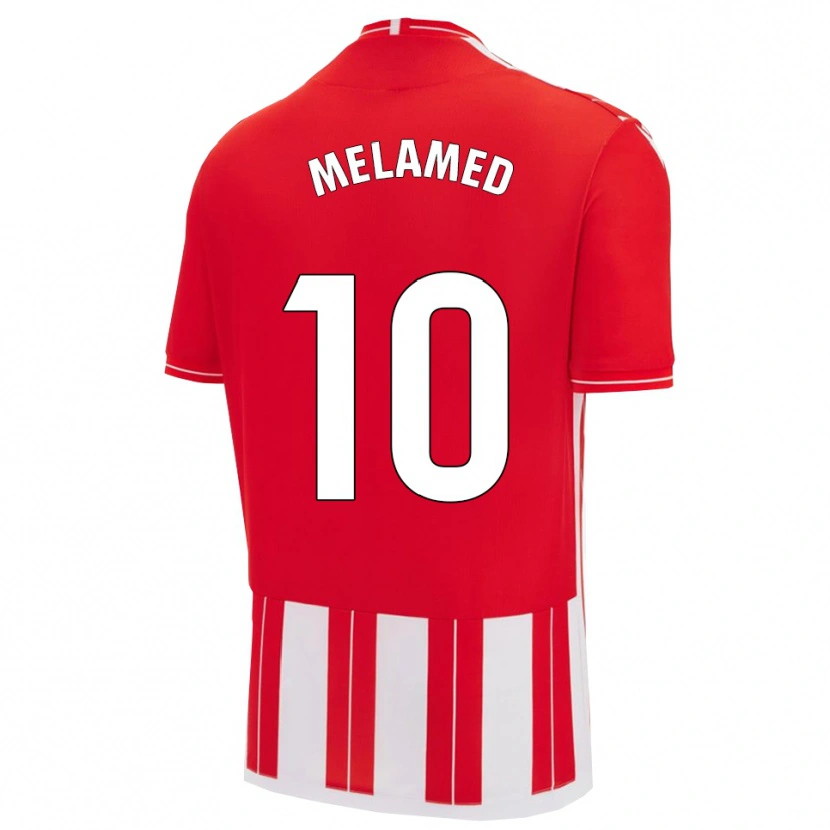 Danxen Kvinder Nico Melamed #10 Rød Hvid Hjemmebane Spillertrøjer 2025/26 Trøje T-Shirt