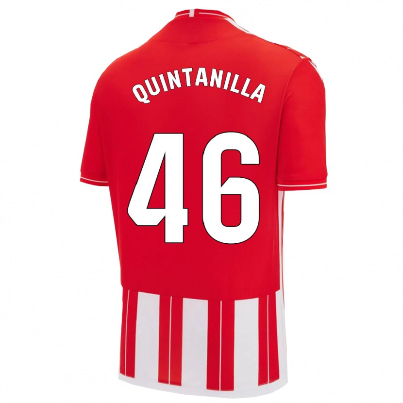 Danxen Kvinder Rubén Quintanilla #46 Rød Hvid Hjemmebane Spillertrøjer 2025/26 Trøje T-Shirt