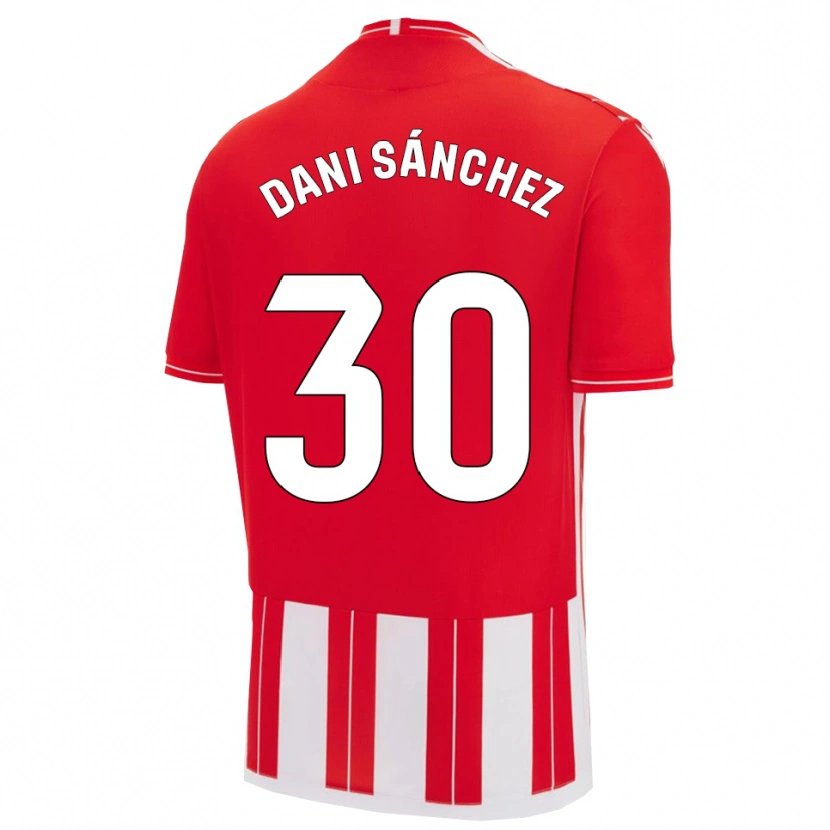 Danxen Kvinder Dani Sánchez #30 Rød Hvid Hjemmebane Spillertrøjer 2025/26 Trøje T-Shirt