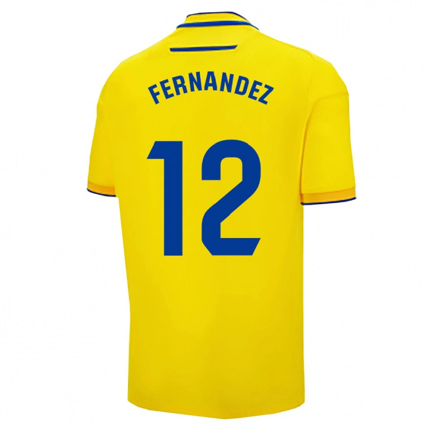 Danxen Kvinder Sandra Fernández León #12 Gul Navy Hjemmebane Spillertrøjer 2025/26 Trøje T-Shirt