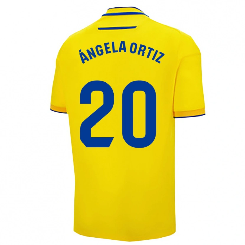 Danxen Kvinder Ángela Gema Ortiz Muriel #20 Gul Navy Hjemmebane Spillertrøjer 2025/26 Trøje T-Shirt