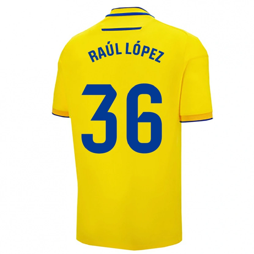 Danxen Kvinder Raúl López #36 Gul Navy Hjemmebane Spillertrøjer 2025/26 Trøje T-Shirt