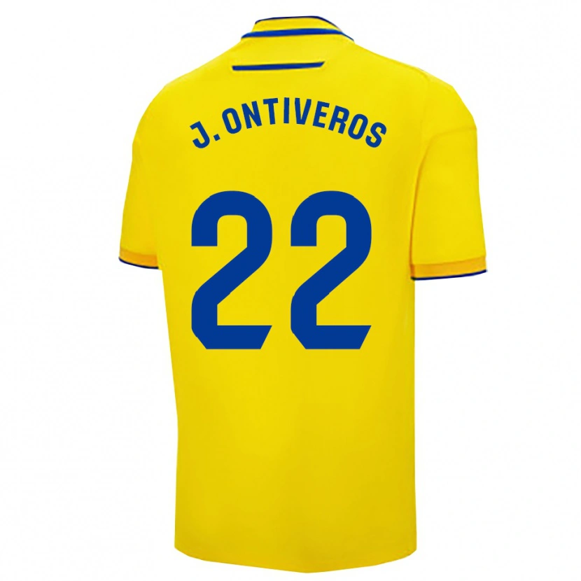 Danxen Kvinder Javi Ontiveros #22 Gul Navy Hjemmebane Spillertrøjer 2025/26 Trøje T-Shirt