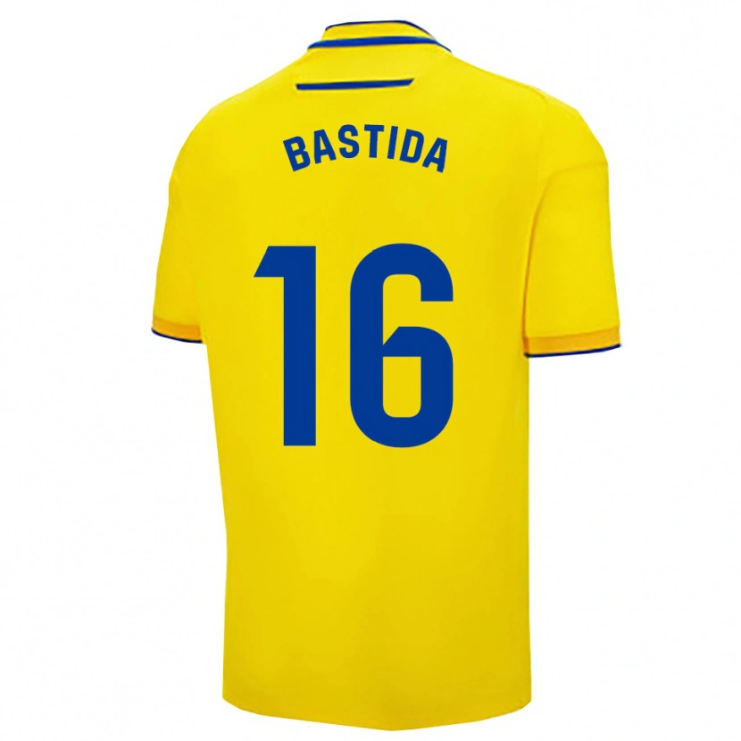 Danxen Kvinder Álvaro Bastida #16 Gul Navy Hjemmebane Spillertrøjer 2025/26 Trøje T-Shirt