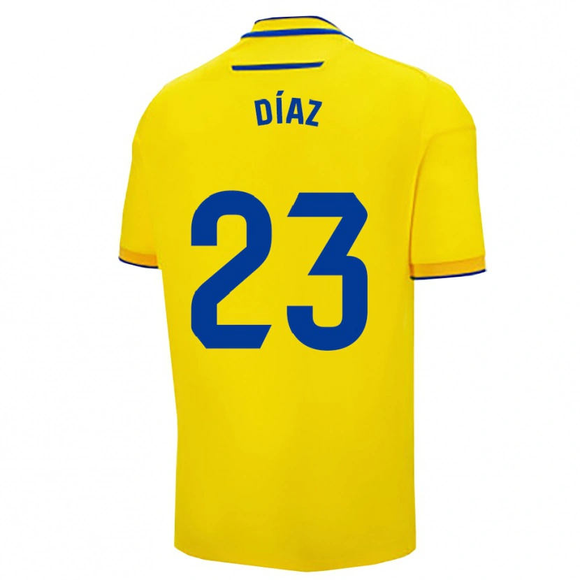 Danxen Kvinder Juan Díaz #23 Gul Navy Hjemmebane Spillertrøjer 2025/26 Trøje T-Shirt