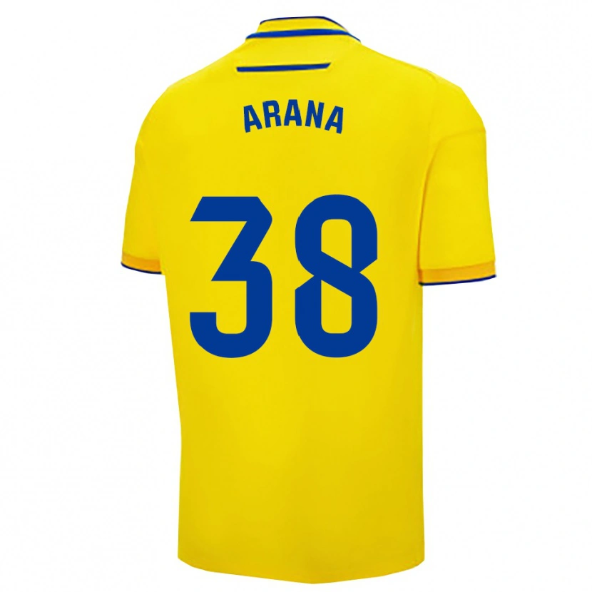 Danxen Kvinder Pablo Arana #38 Gul Navy Hjemmebane Spillertrøjer 2025/26 Trøje T-Shirt