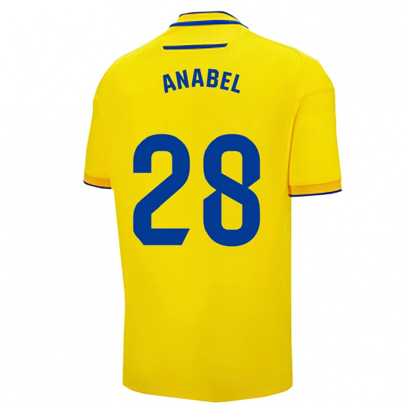 Danxen Kvinder Anabel Roman García #28 Gul Navy Hjemmebane Spillertrøjer 2025/26 Trøje T-Shirt