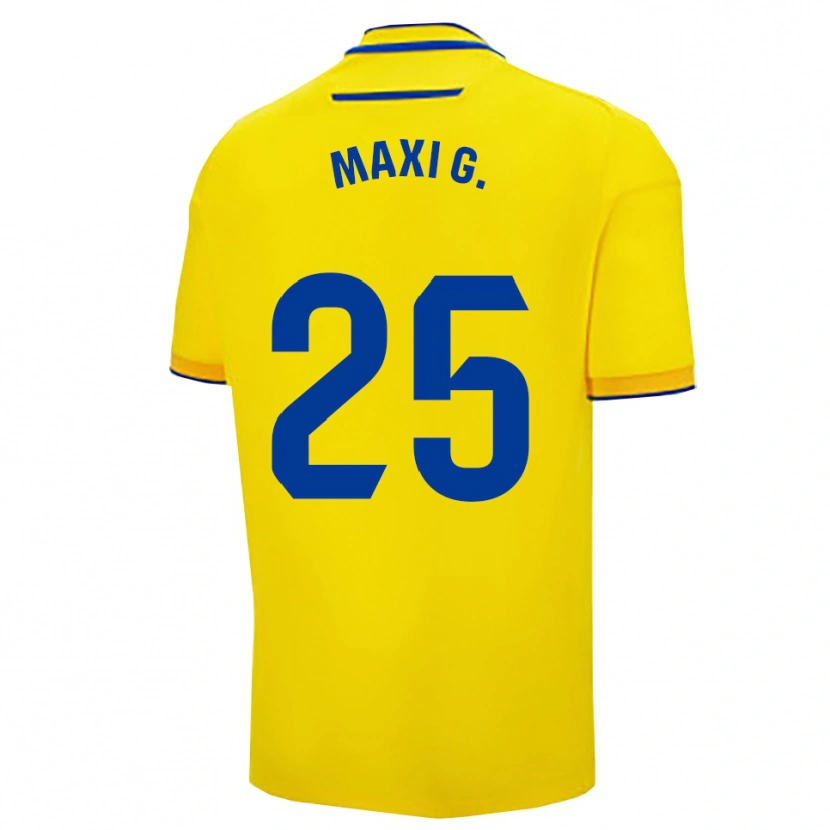 Danxen Kvinder Maxi Gomez #25 Gul Navy Hjemmebane Spillertrøjer 2025/26 Trøje T-Shirt