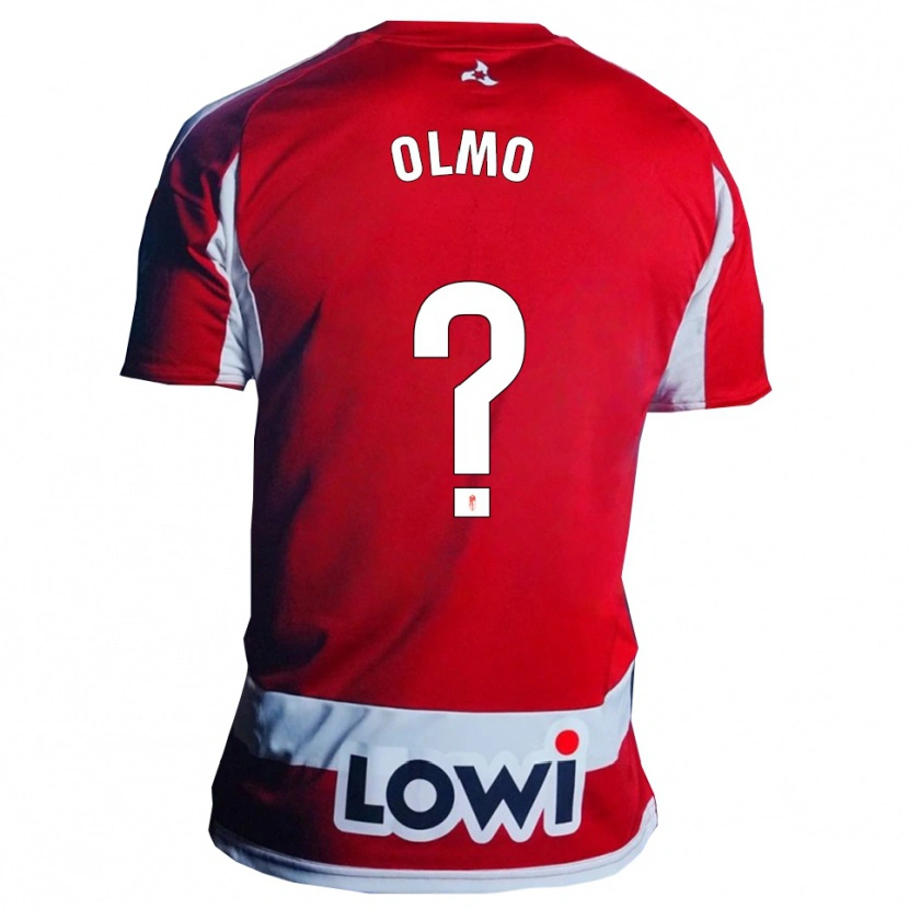 Danxen Kvinder Ismael Olmo #0 Rød Hvid Hjemmebane Spillertrøjer 2025/26 Trøje T-Shirt