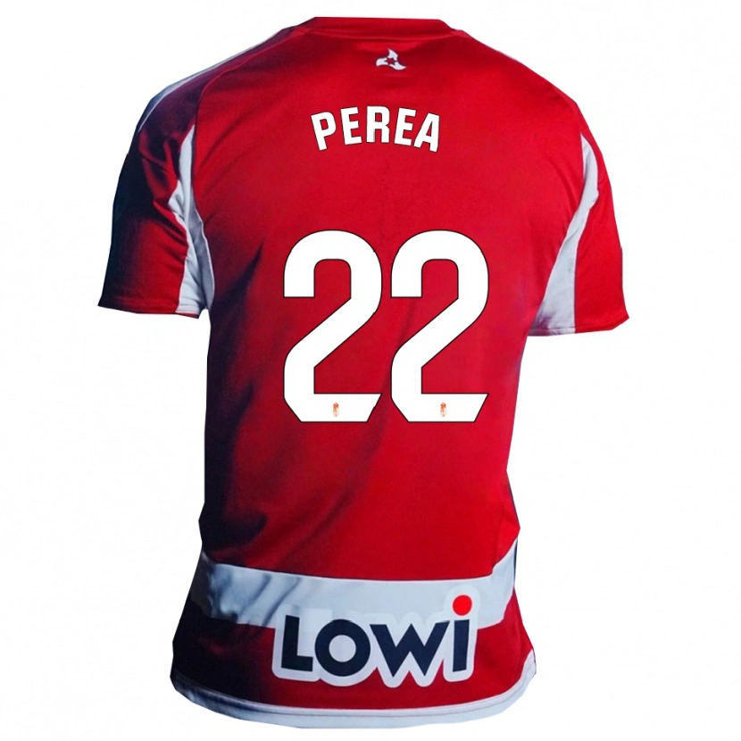 Danxen Kvinder Alberto Perea #22 Rød Hvid Hjemmebane Spillertrøjer 2025/26 Trøje T-Shirt
