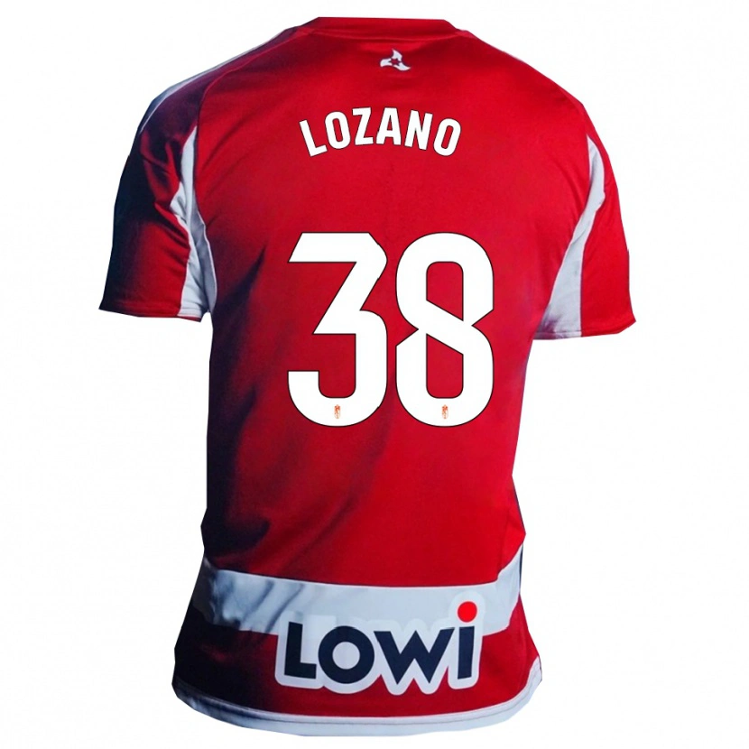 Danxen Kvinder Mario Lozano #38 Rød Hvid Hjemmebane Spillertrøjer 2025/26 Trøje T-Shirt