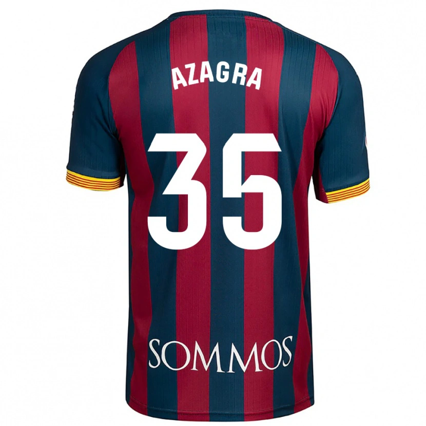 Danxen Kvinder Nico Azagra #35 Navy Blå Rød Hjemmebane Spillertrøjer 2025/26 Trøje T-Shirt