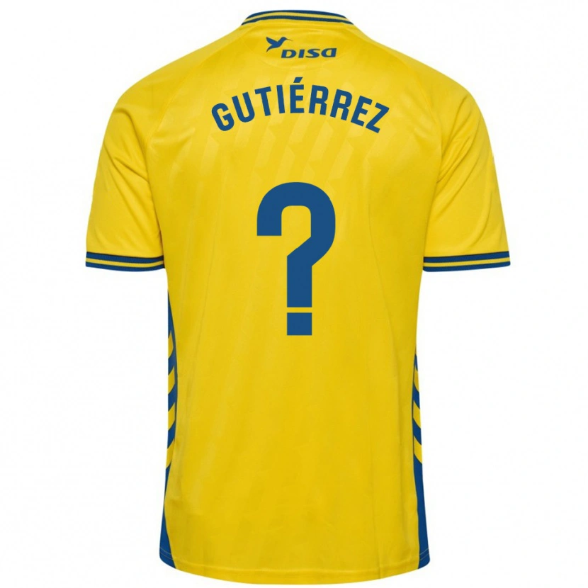 Danxen Kvinder Marco Gutiérrez #0 Gul Blå Hjemmebane Spillertrøjer 2025/26 Trøje T-Shirt