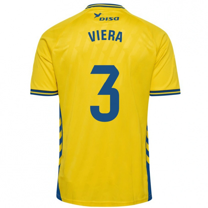 Danxen Kvinder Óliver Viera #3 Gul Blå Hjemmebane Spillertrøjer 2025/26 Trøje T-Shirt