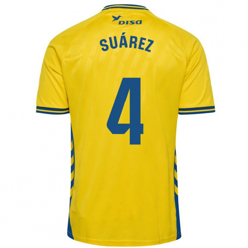 Danxen Kvinder Álex Suárez #4 Gul Blå Hjemmebane Spillertrøjer 2025/26 Trøje T-Shirt