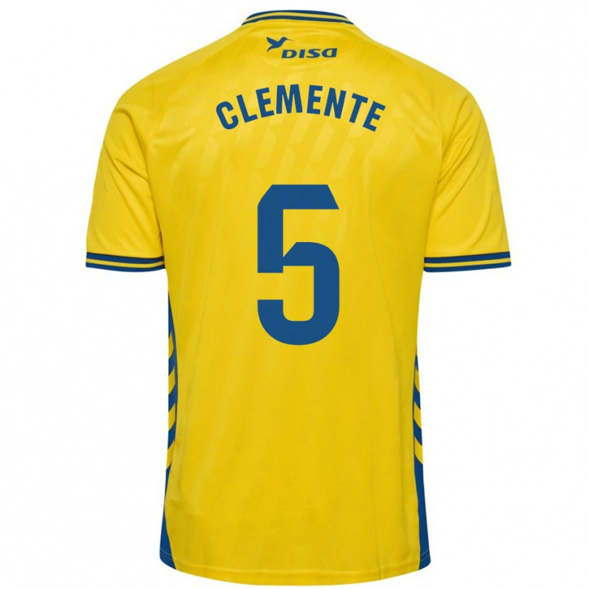 Danxen Kvinder Enrique Clemente #5 Gul Blå Hjemmebane Spillertrøjer 2025/26 Trøje T-Shirt