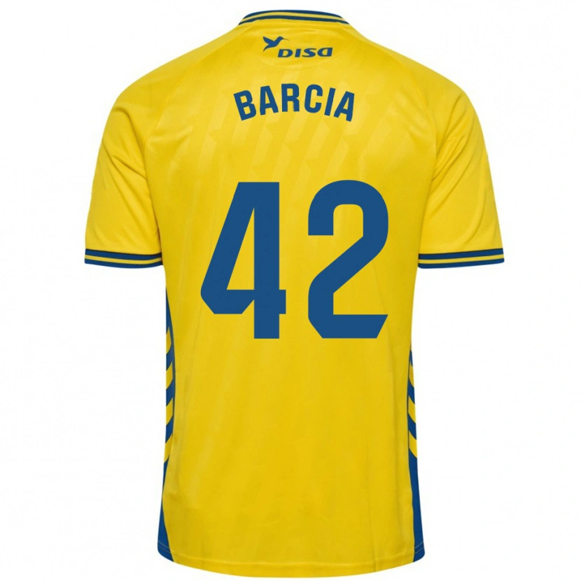 Danxen Kvinder Sergio Barcia #42 Gul Blå Hjemmebane Spillertrøjer 2025/26 Trøje T-Shirt