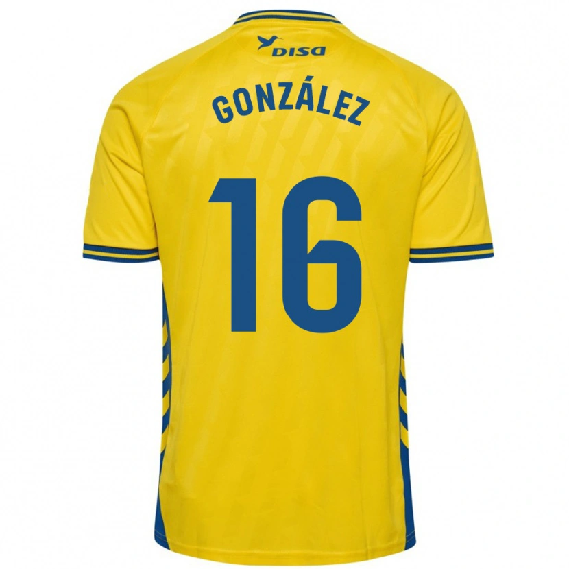 Danxen Kvinder Iñaki González #16 Gul Blå Hjemmebane Spillertrøjer 2025/26 Trøje T-Shirt