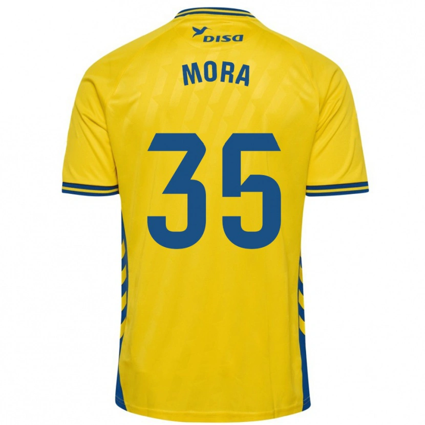 Danxen Kvinder Israel Mora #35 Gul Blå Hjemmebane Spillertrøjer 2025/26 Trøje T-Shirt