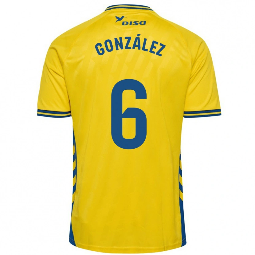 Danxen Kvinder Fabio González #6 Gul Blå Hjemmebane Spillertrøjer 2025/26 Trøje T-Shirt