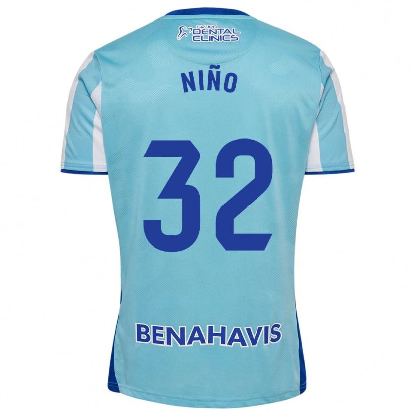 Danxen Kvinder Adrián Niño #32 Himmelblå Hvid Hjemmebane Spillertrøjer 2025/26 Trøje T-Shirt