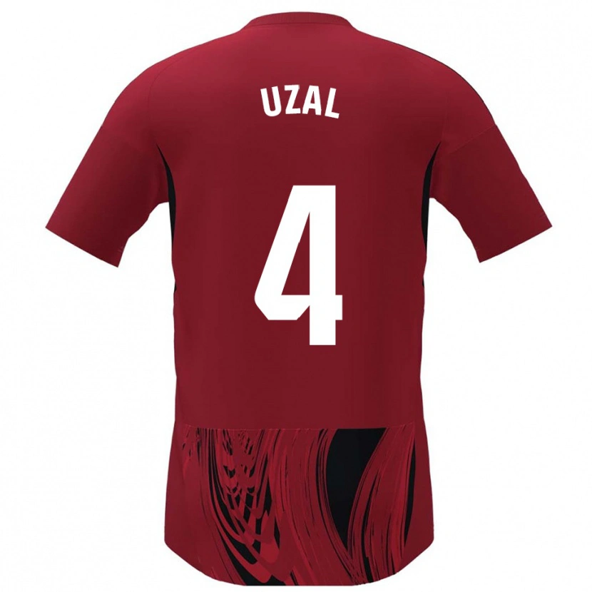 Danxen Kvinder Yeray Uzal #4 Rød Sort Hjemmebane Spillertrøjer 2025/26 Trøje T-Shirt