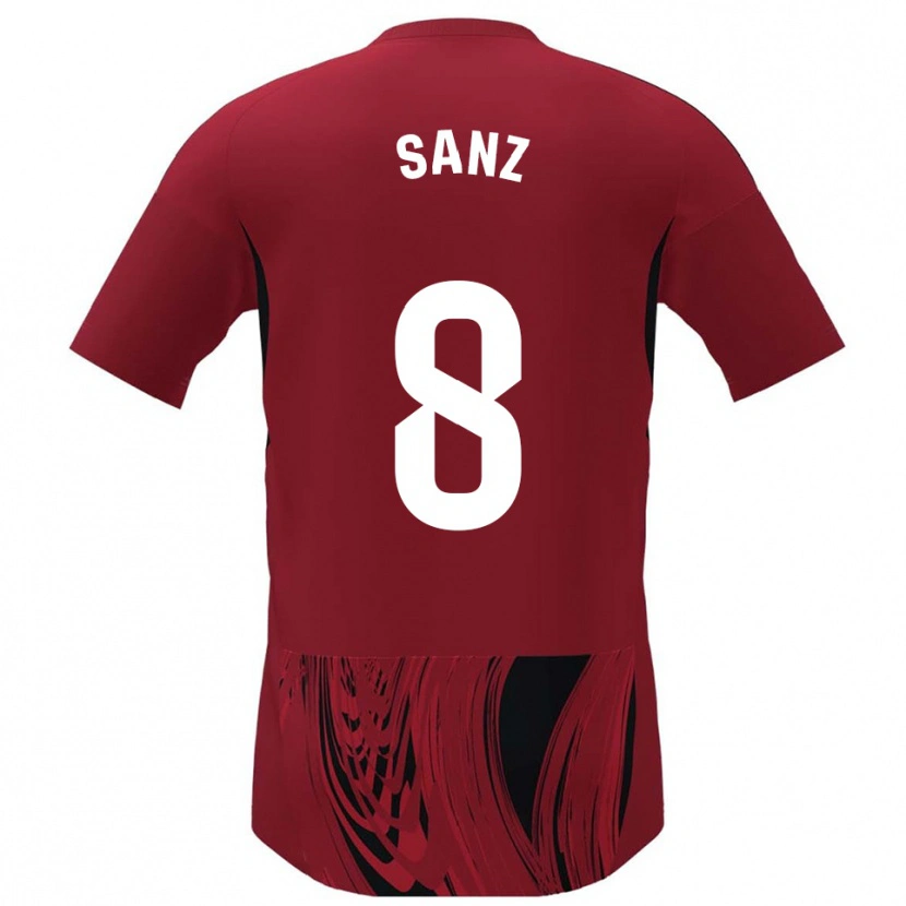 Danxen Kvinder Álvaro Sanz #8 Rød Sort Hjemmebane Spillertrøjer 2025/26 Trøje T-Shirt