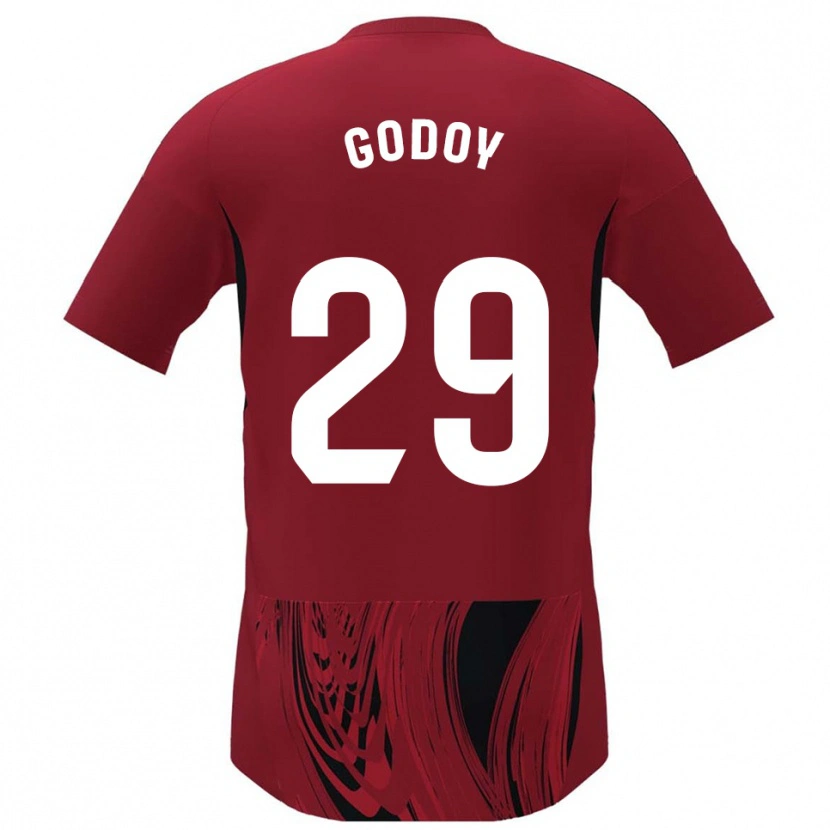 Danxen Kvinder Alan Godoy #29 Rød Sort Hjemmebane Spillertrøjer 2025/26 Trøje T-Shirt