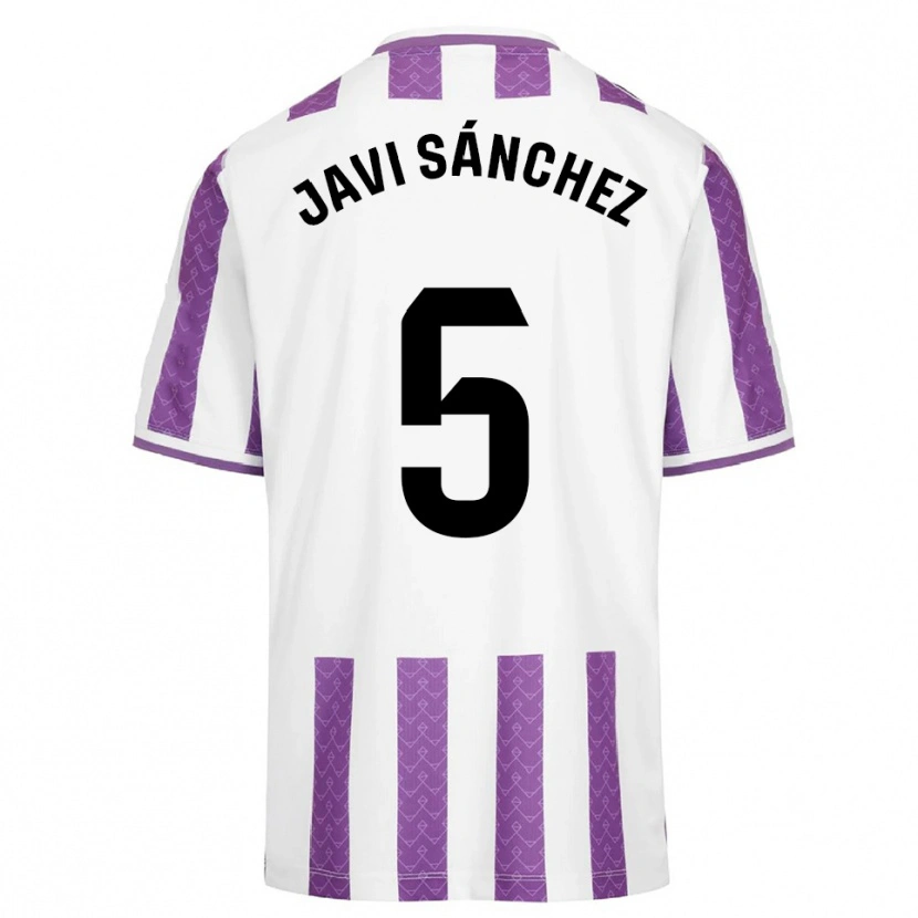 Danxen Kvinder Javi Sánchez #5 Lilla Hvid Hjemmebane Spillertrøjer 2025/26 Trøje T-Shirt