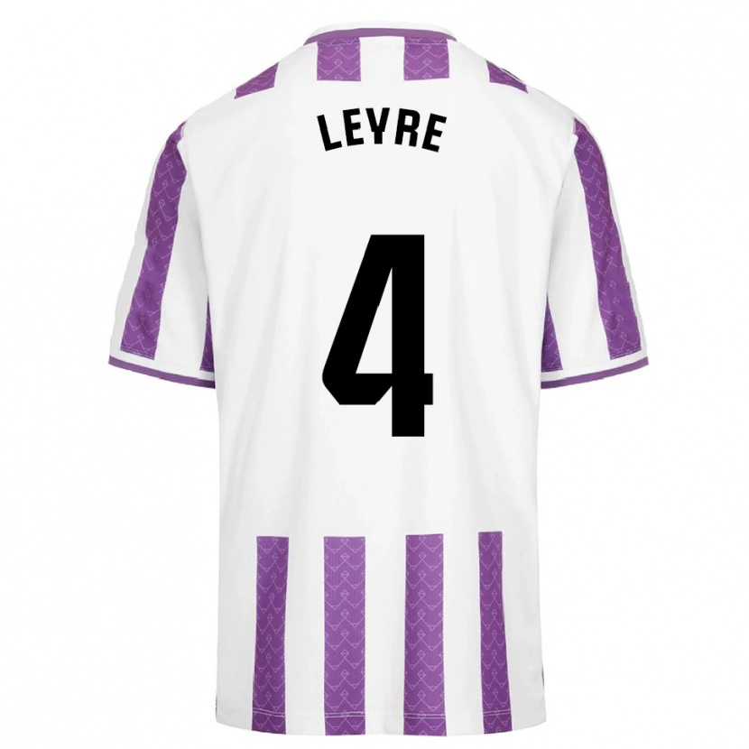 Danxen Kvinder Leyre Casado Ortega #4 Lilla Hvid Hjemmebane Spillertrøjer 2025/26 Trøje T-Shirt