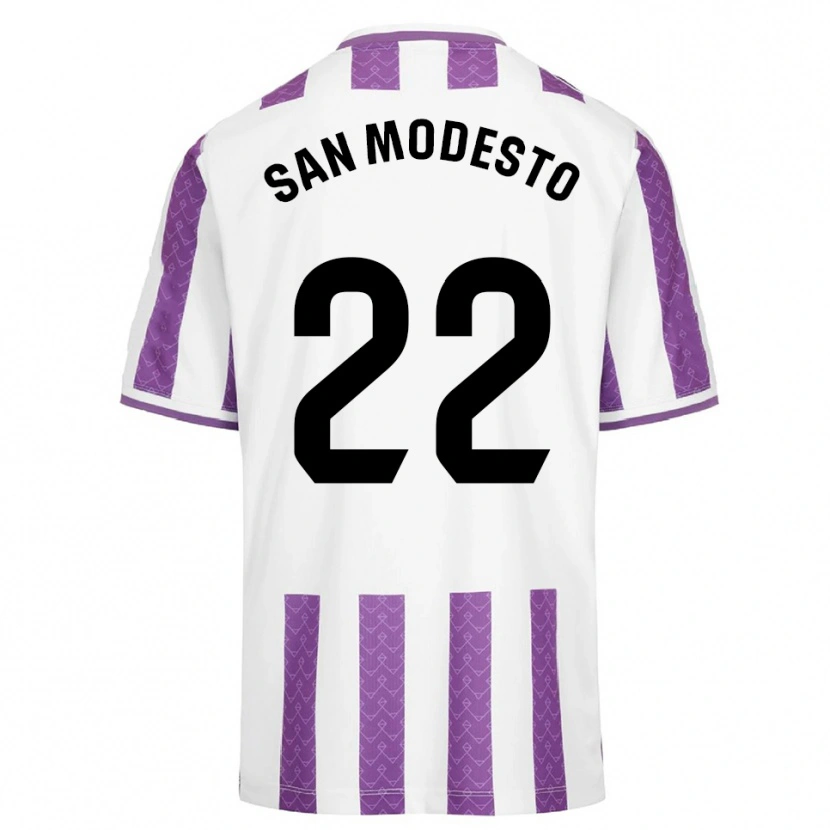 Danxen Kvinder Hugo San Modesto #22 Lilla Hvid Hjemmebane Spillertrøjer 2025/26 Trøje T-Shirt