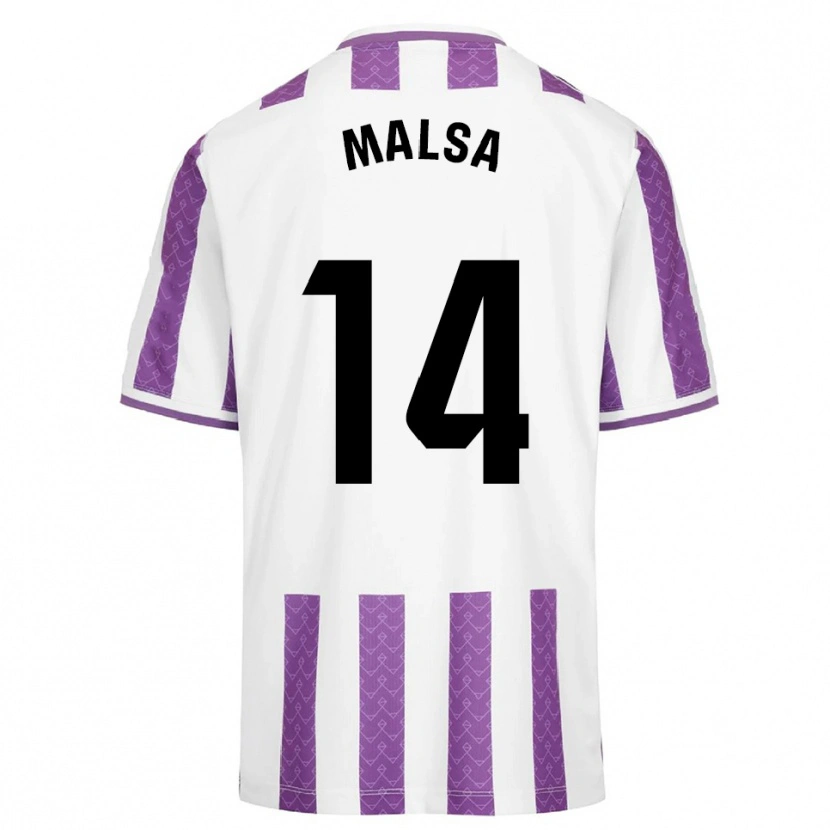 Danxen Kvinder Mickaël Malsa #14 Lilla Hvid Hjemmebane Spillertrøjer 2025/26 Trøje T-Shirt