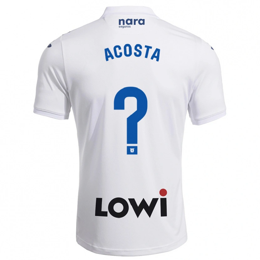 Danxen Kvinder Camilo Acosta #0 Hvid Navy Hjemmebane Spillertrøjer 2025/26 Trøje T-Shirt