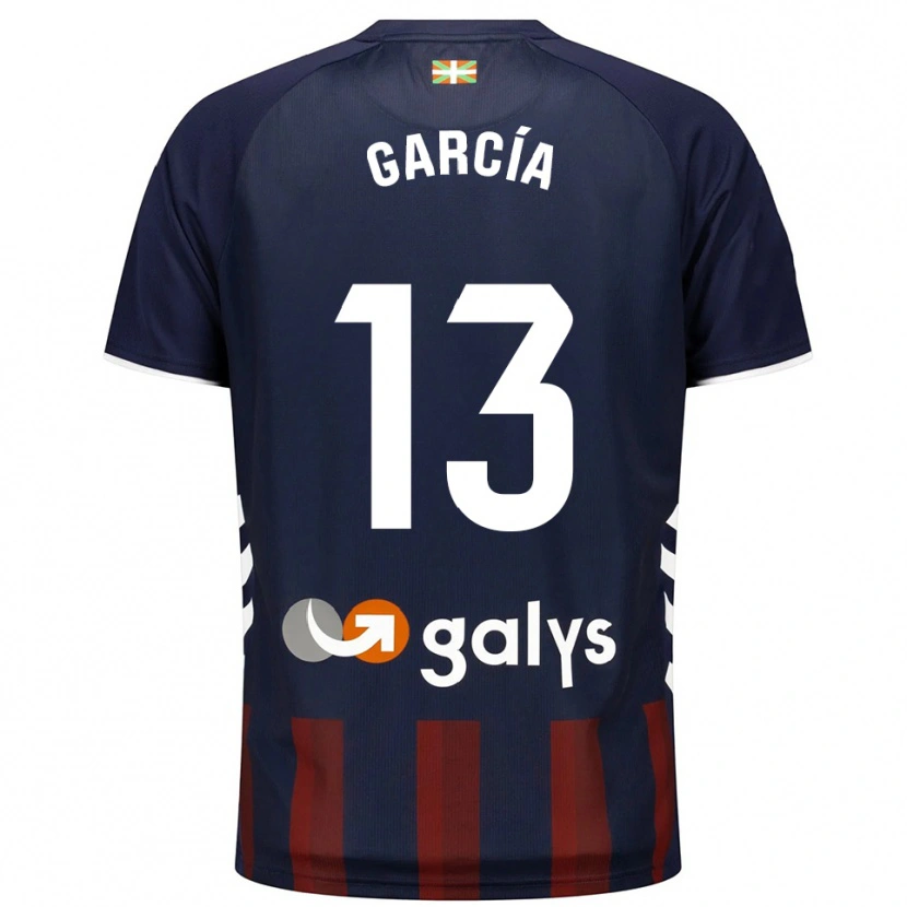 Danxen Kvinder Jon García #13 Navy Rød Hjemmebane Spillertrøjer 2025/26 Trøje T-Shirt