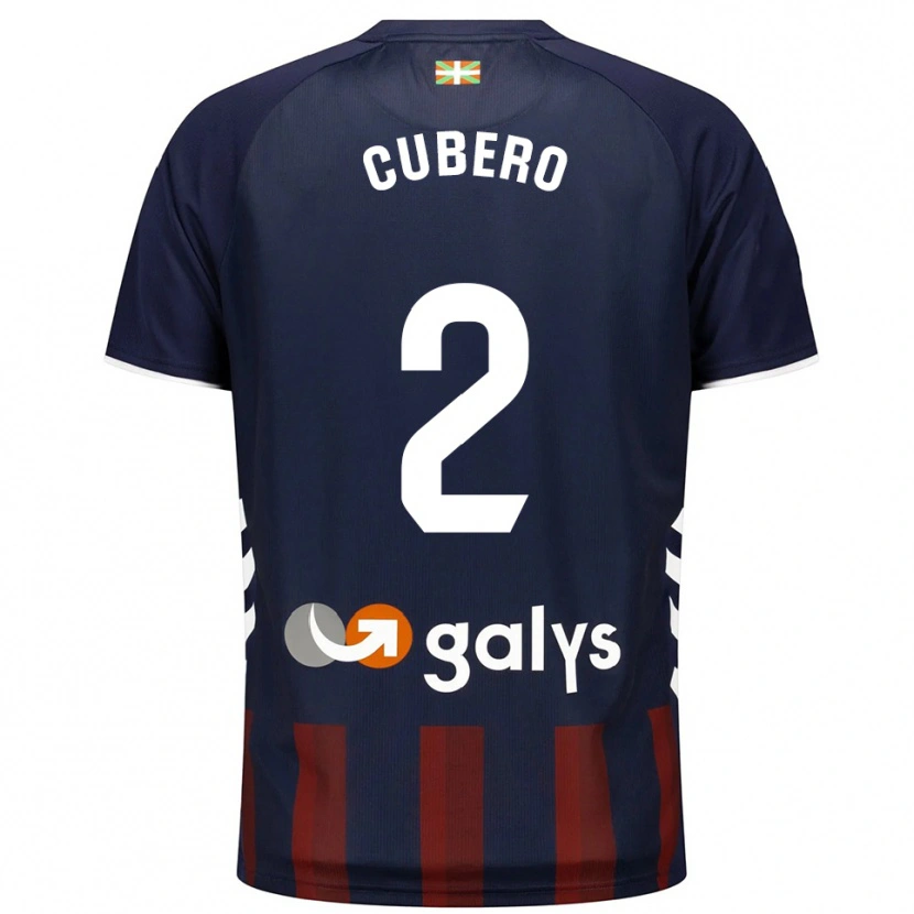 Danxen Kvinder Sergio Cubero #2 Navy Rød Hjemmebane Spillertrøjer 2025/26 Trøje T-Shirt