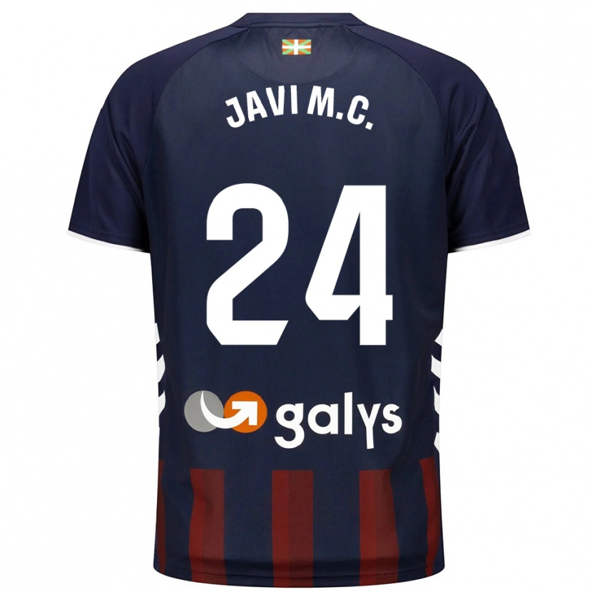 Danxen Kvinder Javi Martínez #24 Navy Rød Hjemmebane Spillertrøjer 2025/26 Trøje T-Shirt