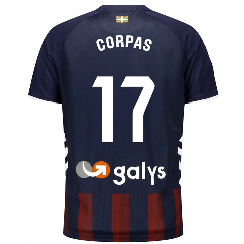 Danxen Kvinder José Corpas #17 Navy Rød Hjemmebane Spillertrøjer 2025/26 Trøje T-Shirt
