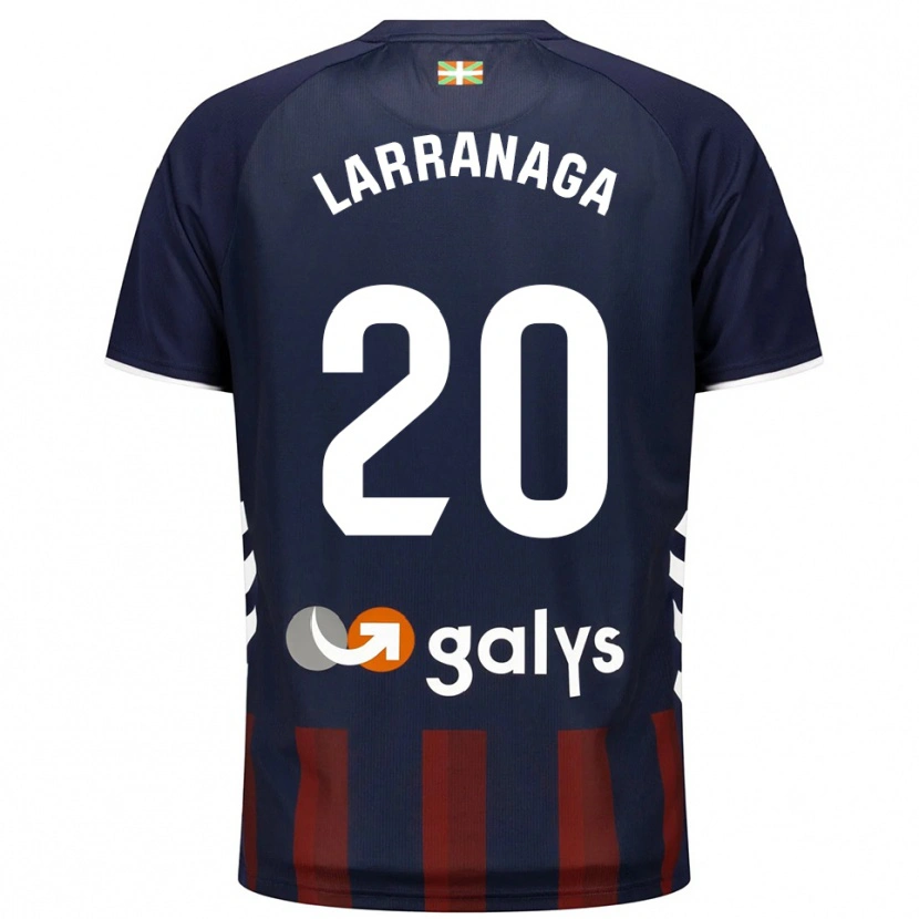 Danxen Kvinder Aitor Larrañaga #20 Navy Rød Hjemmebane Spillertrøjer 2025/26 Trøje T-Shirt