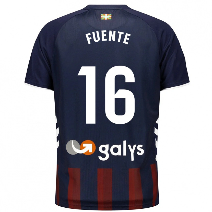 Danxen Kvinder Mario Fuente #16 Navy Rød Hjemmebane Spillertrøjer 2025/26 Trøje T-Shirt