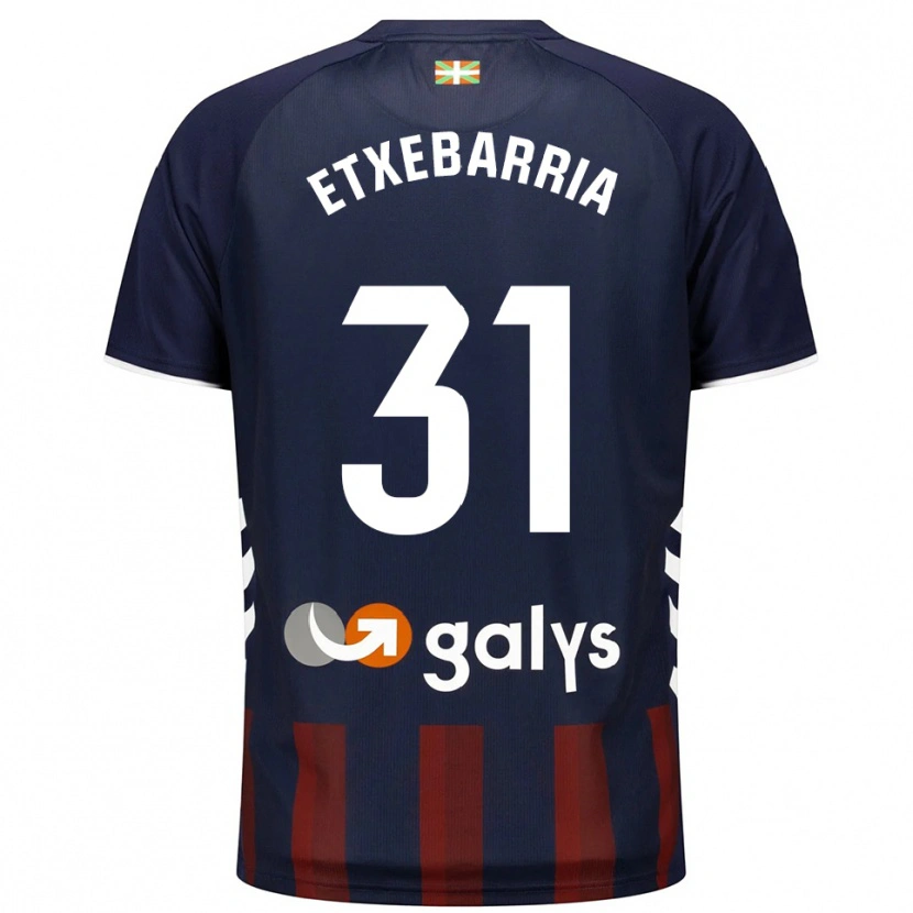 Danxen Kvinder Ekain Etxebarria #31 Navy Rød Hjemmebane Spillertrøjer 2025/26 Trøje T-Shirt