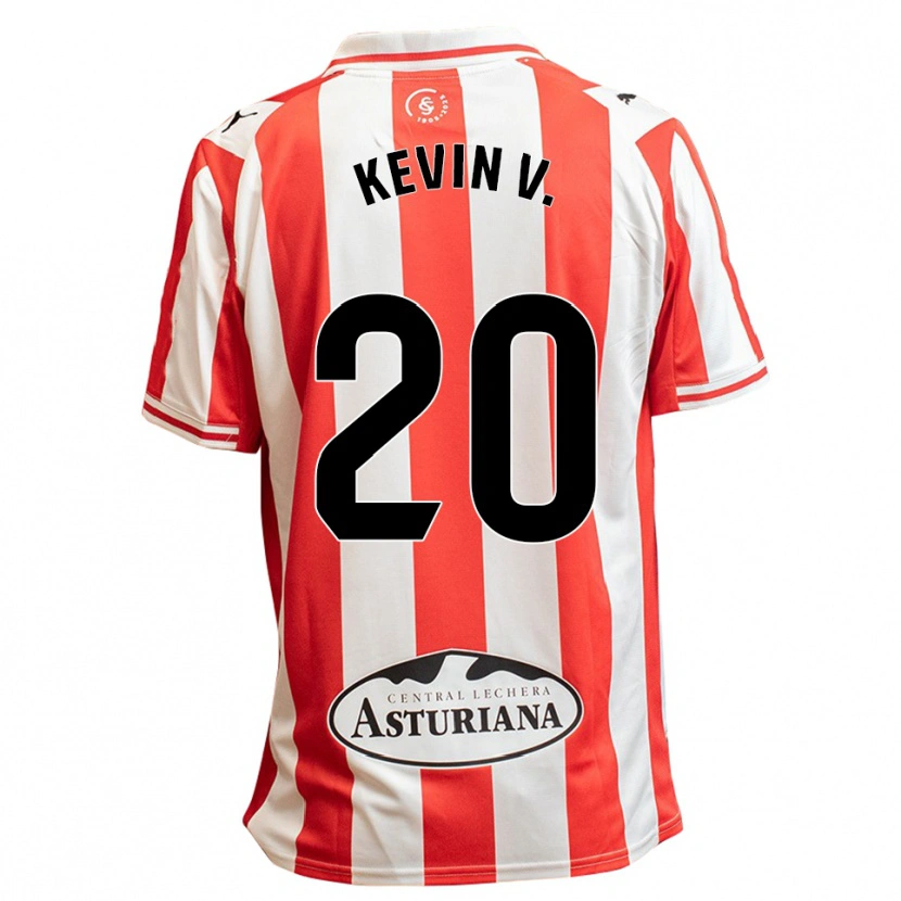 Danxen Kvinder Kevin Vázquez #20 Hvid Rød Hjemmebane Spillertrøjer 2025/26 Trøje T-Shirt