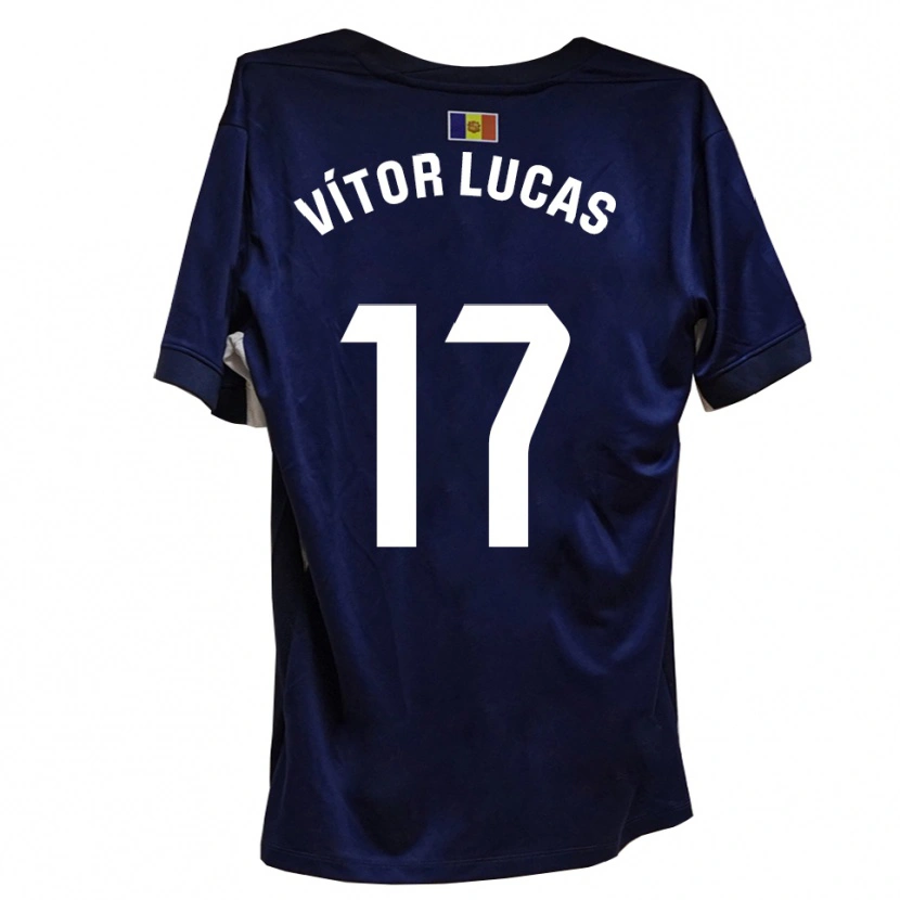 Danxen Kvinder Bruno Vítor Lucas #17 Marineblå Hvid Hjemmebane Spillertrøjer 2025/26 Trøje T-Shirt