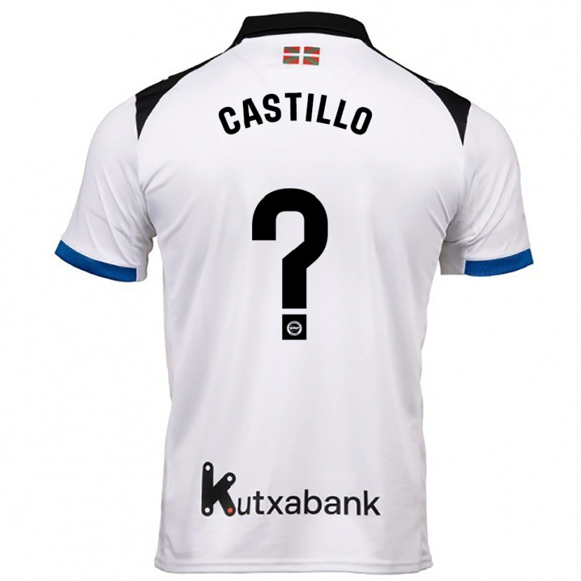 Danxen Kvinder Adrián Castillo #0 Hvid Blå Udebane Spillertrøjer 2025/26 Trøje T-Shirt
