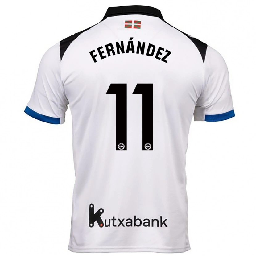 Danxen Kvinder Imanol Fernández #11 Hvid Blå Udebane Spillertrøjer 2025/26 Trøje T-Shirt