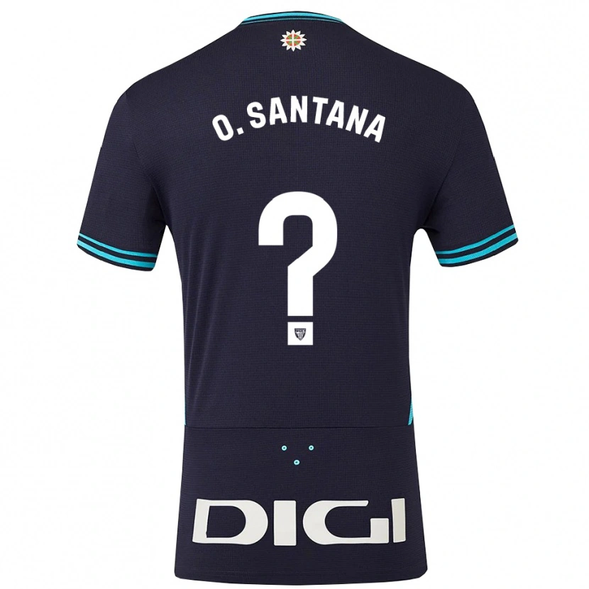 Danxen Kvinder Olatz Santana Amado #0 Navy Himmelblå Udebane Spillertrøjer 2025/26 Trøje T-Shirt