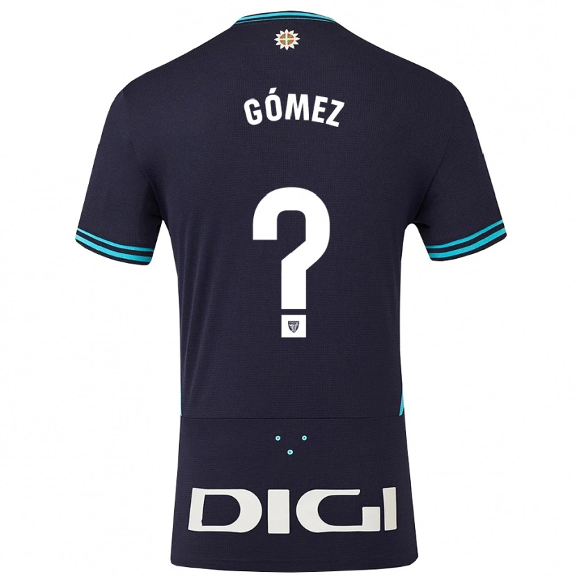 Danxen Kvinder Xabi Gómez #0 Navy Himmelblå Udebane Spillertrøjer 2025/26 Trøje T-Shirt