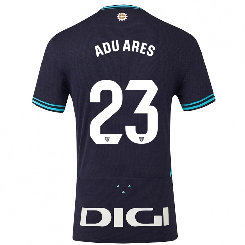 Danxen Kvinder Adu Ares #23 Navy Himmelblå Udebane Spillertrøjer 2025/26 Trøje T-Shirt