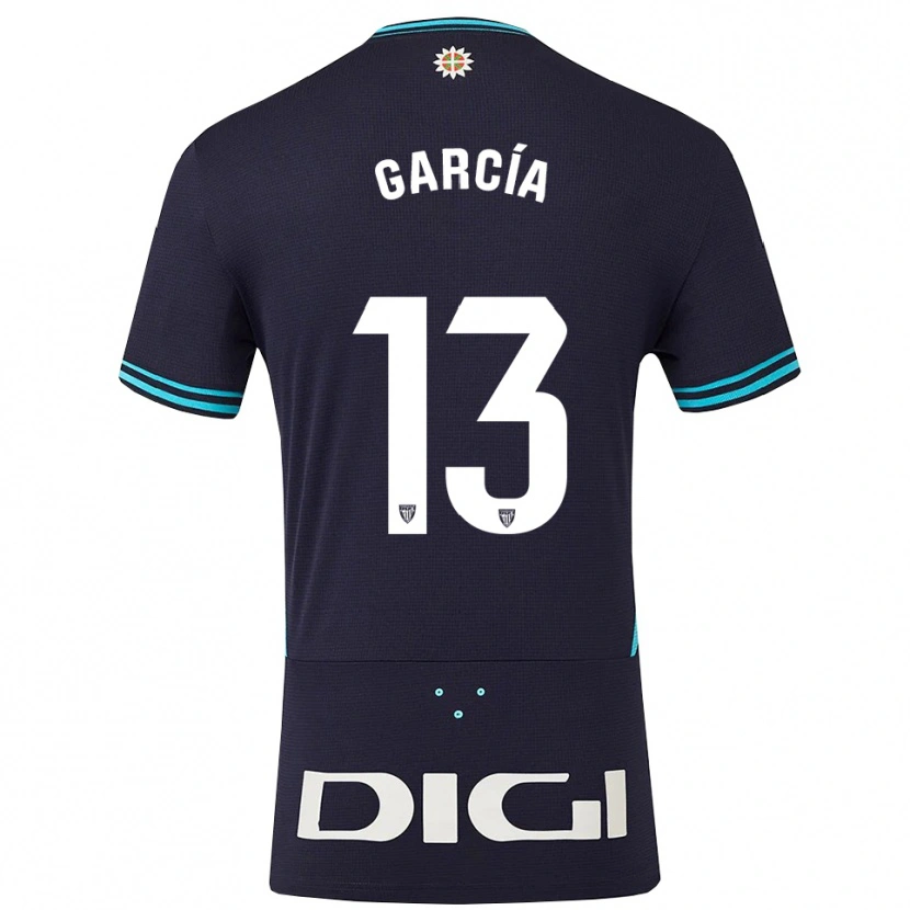 Danxen Kvinder Simón García #13 Navy Himmelblå Udebane Spillertrøjer 2025/26 Trøje T-Shirt