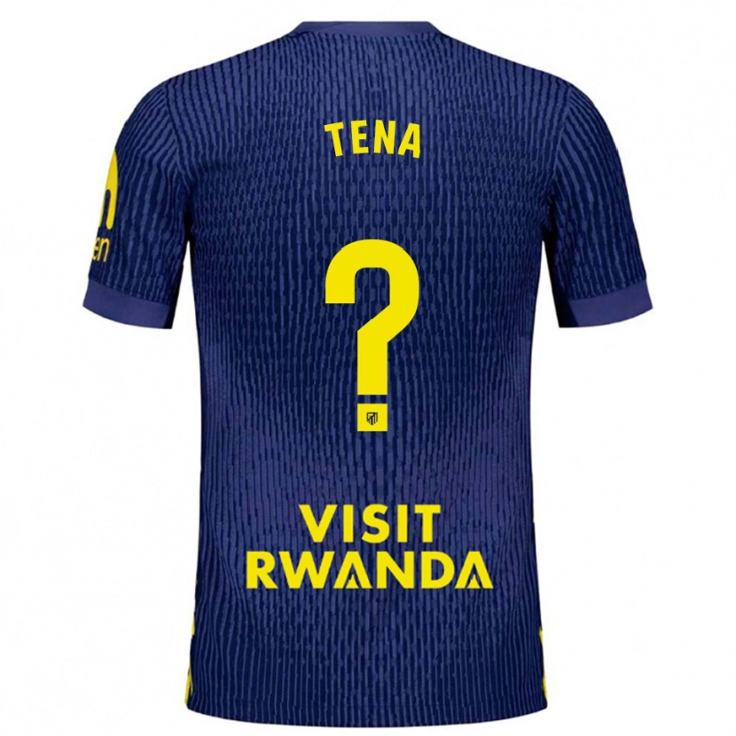 Danxen Kvinder Javi Tena #0 Navy Gul Udebane Spillertrøjer 2025/26 Trøje T-Shirt