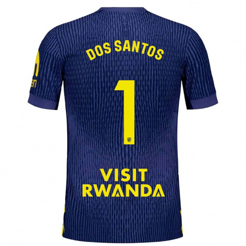 Danxen Kvinder Alex Dos Santos #1 Navy Gul Udebane Spillertrøjer 2025/26 Trøje T-Shirt